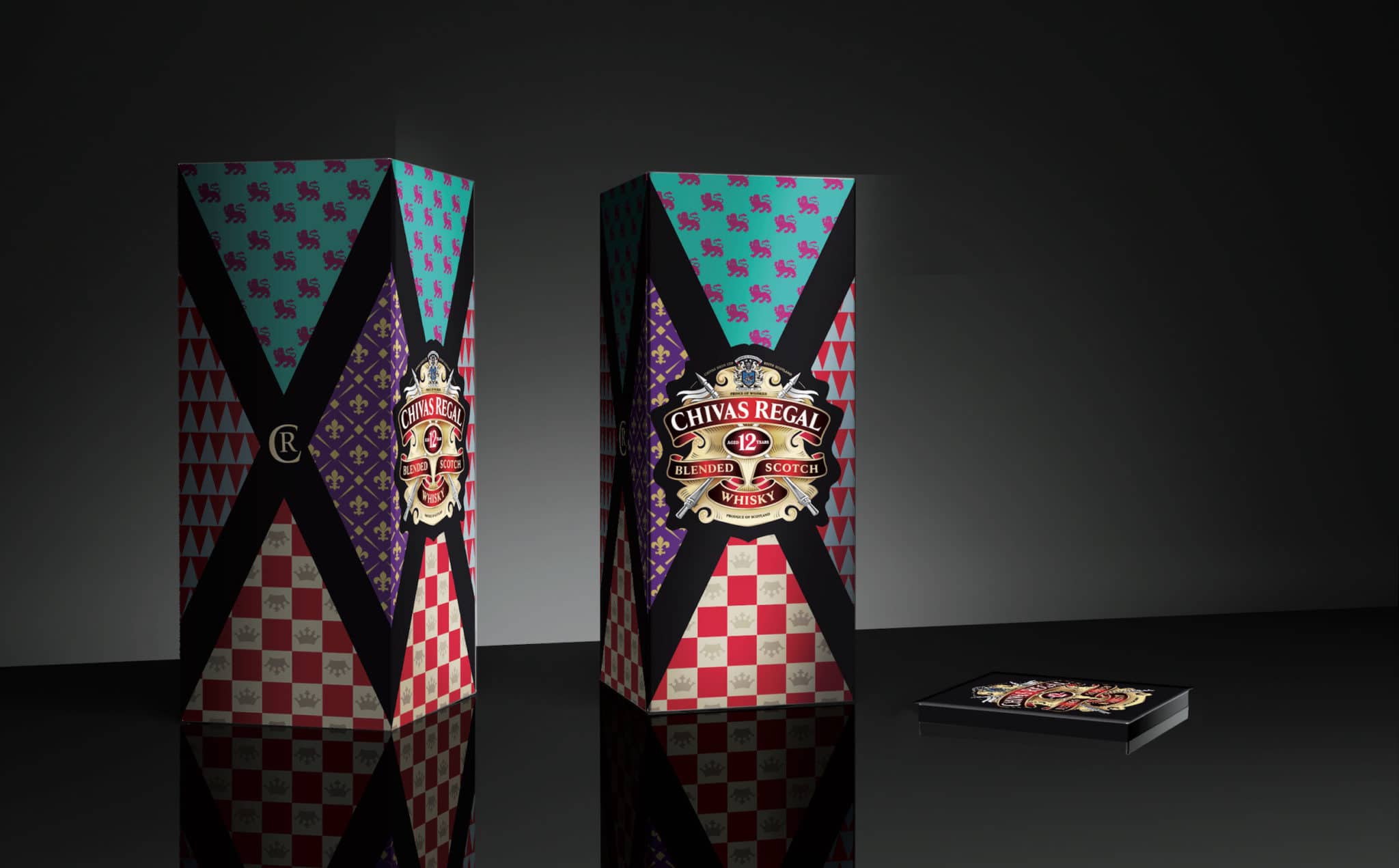 3D rendering of a gift box packaging and graphic design