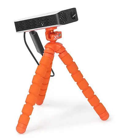 The projector picture is showing the product on a tripod to project video from youtube of facebook. the tripod from XSories