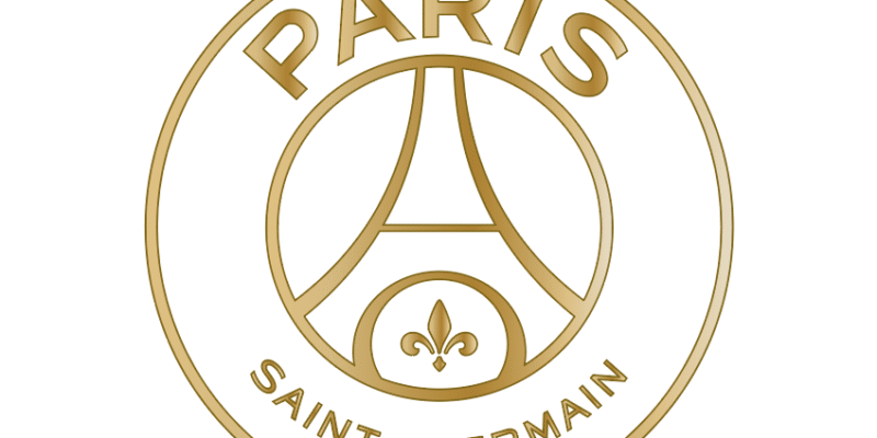 PSG gold logo on white background