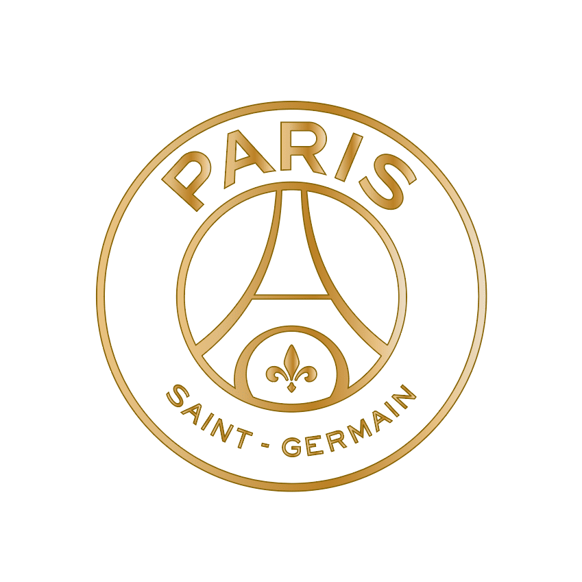 PSG gold logo on white background
