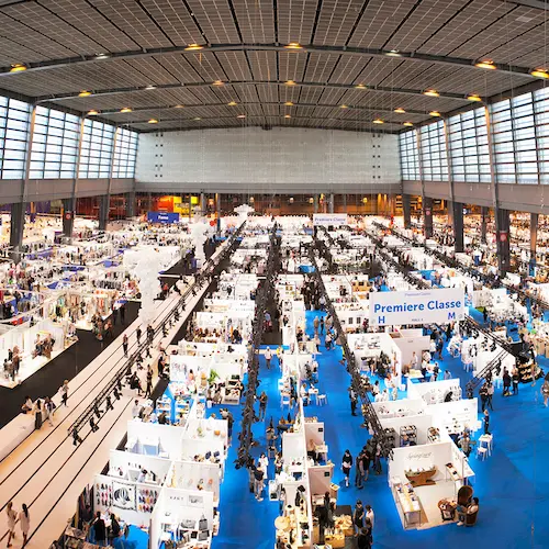 Datact attending trade-show. Bird-view of a tradeshow we attended in Hong Kong for the consumer electronic show for sourcing product