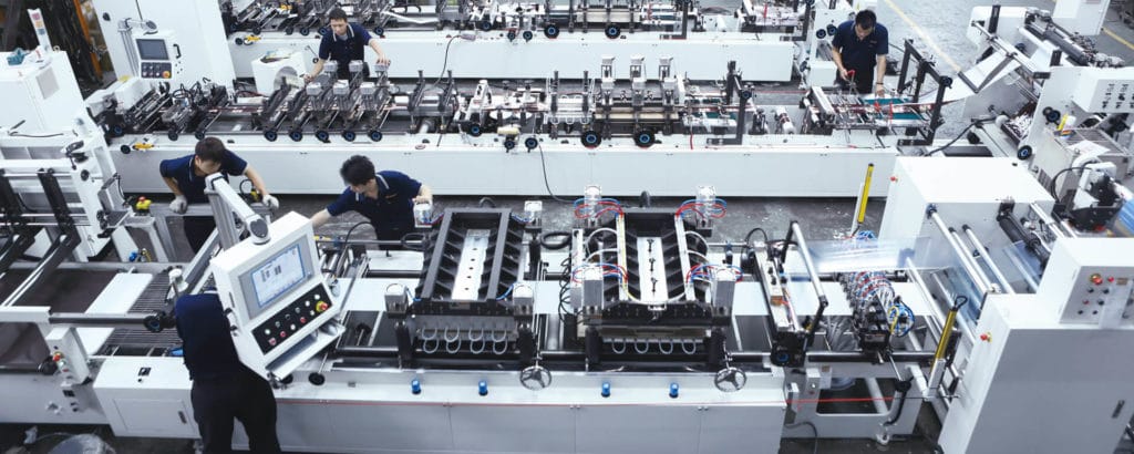 factory manufacturing with assembly line
