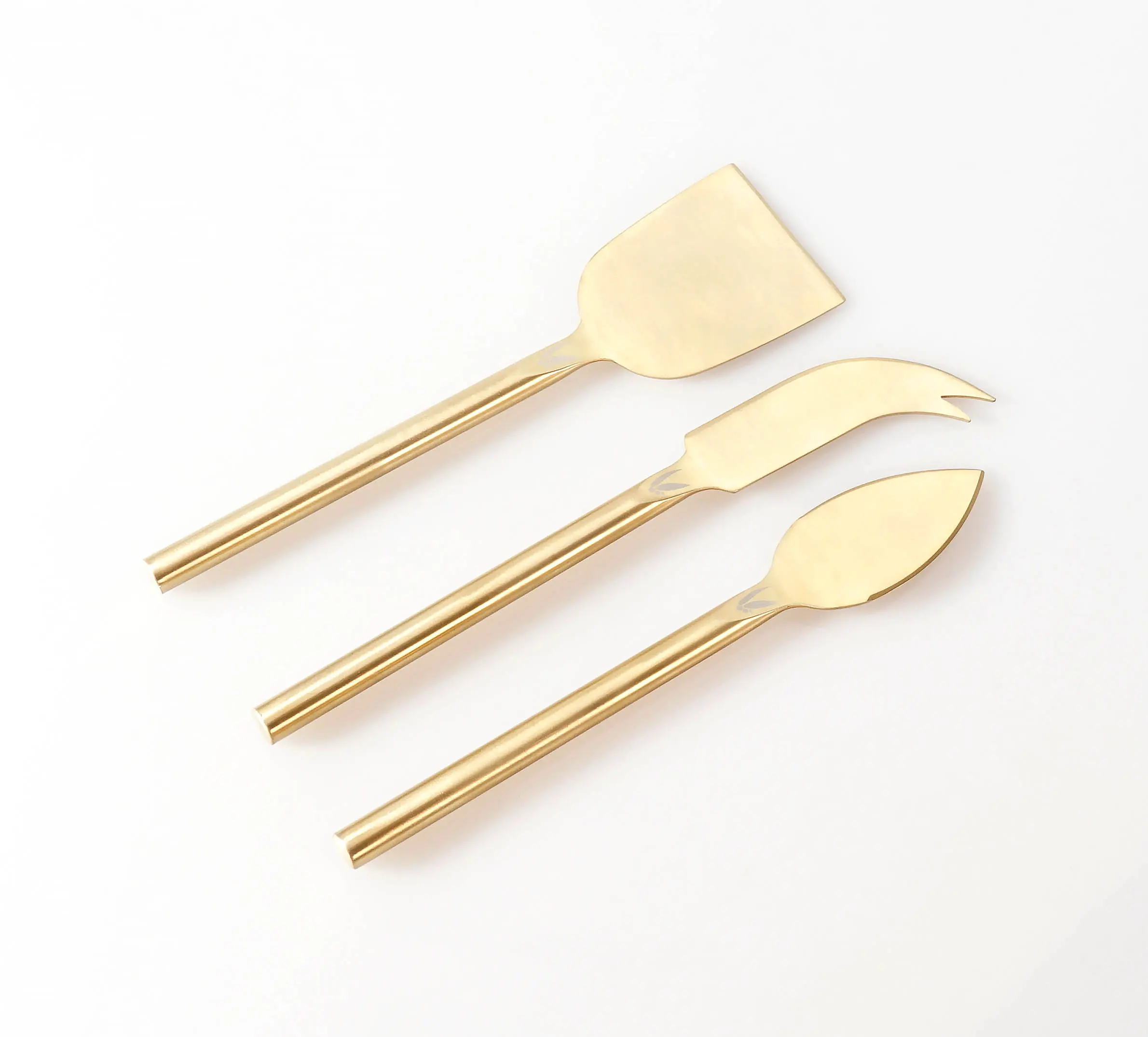 Gold cheese knives set